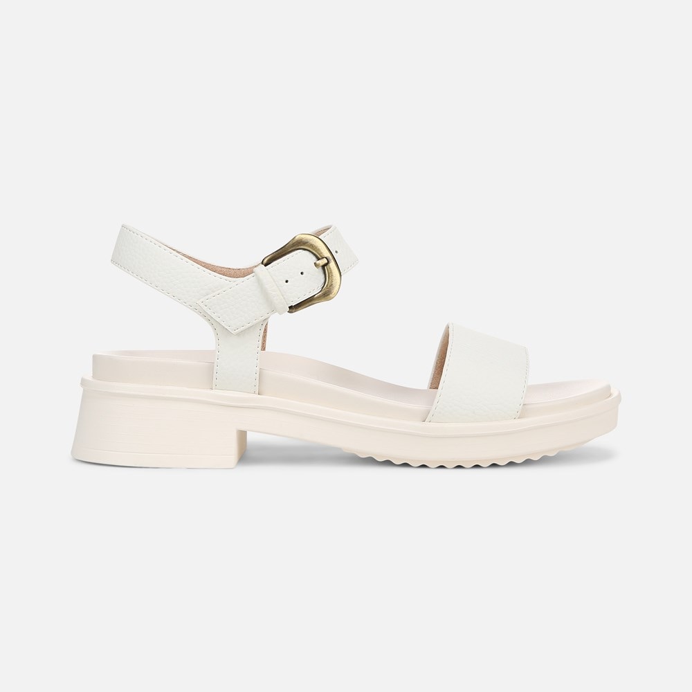 Naturalizer SOUL Emma Strappy Sandal - White Faux Leather