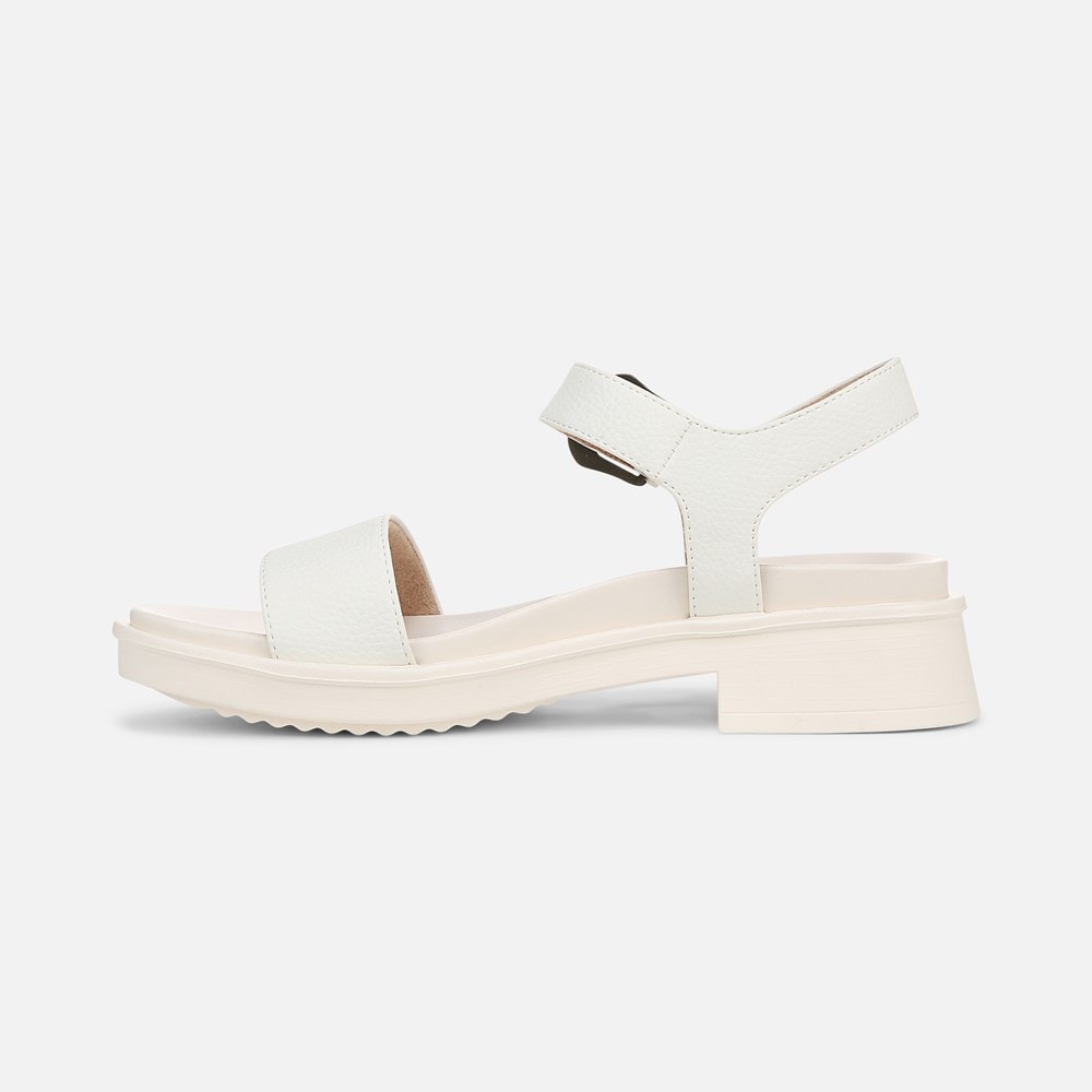 Naturalizer SOUL Emma Strappy Sandal - White Faux Leather