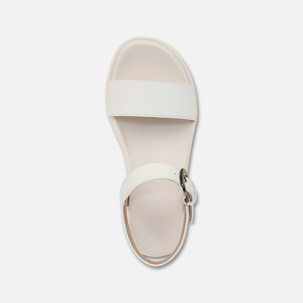 Naturalizer SOUL Emma Strappy Sandal - White Faux Leather