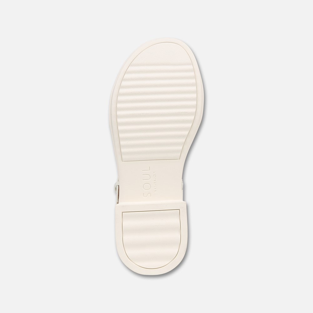 Naturalizer SOUL Emma Strappy Sandal - White Faux Leather