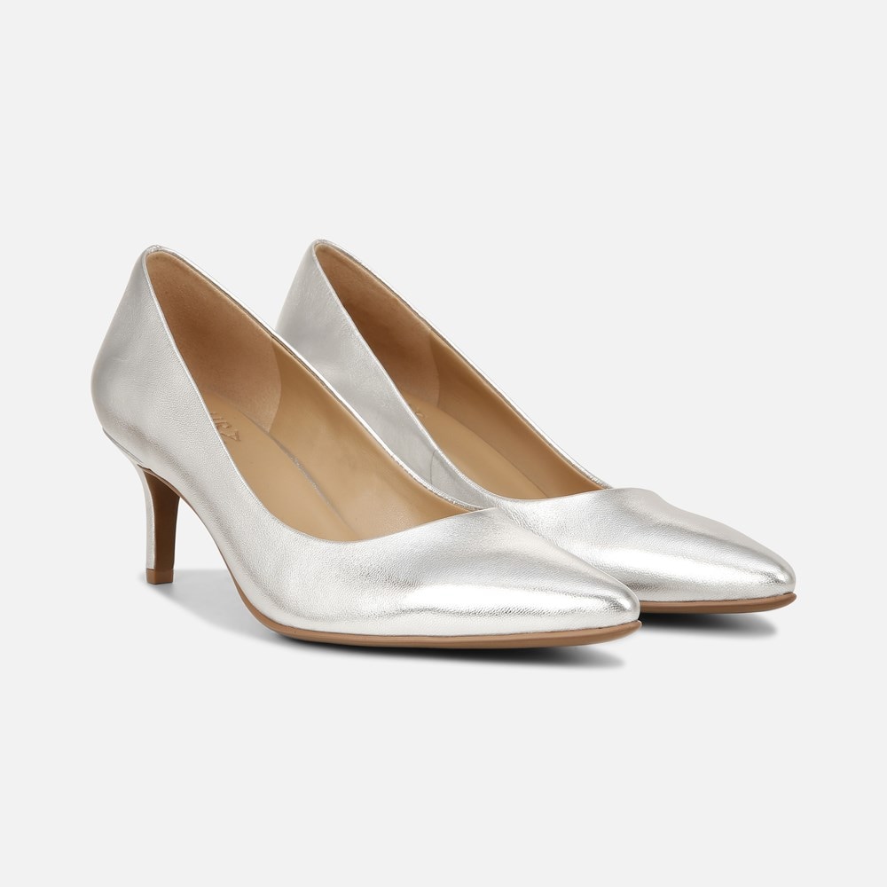Naturalizer Everly Pump - Silver Leather