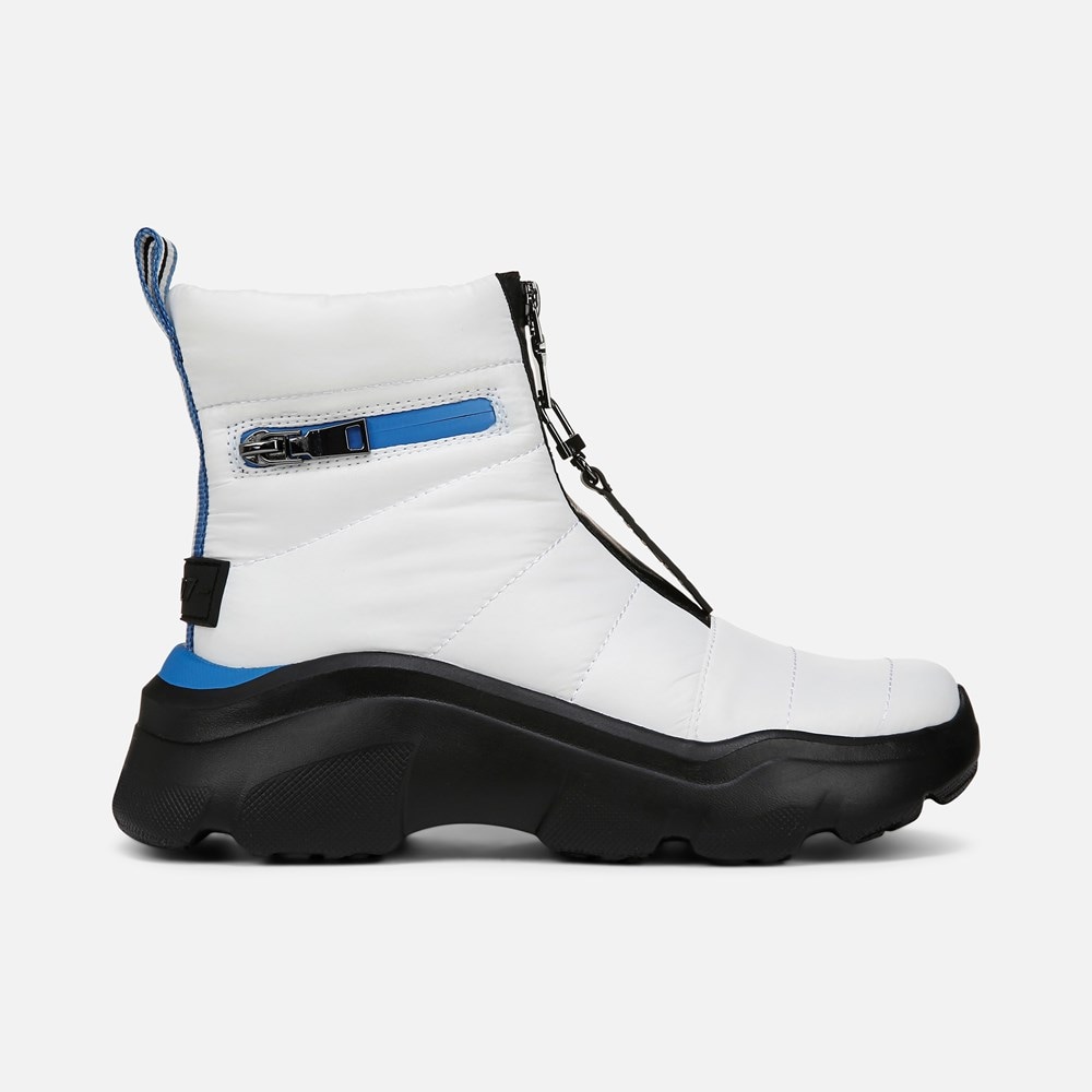 Naturalizer Think Royln Shadow-Dancer Water Repellent Bootie - White High Shine Nylon