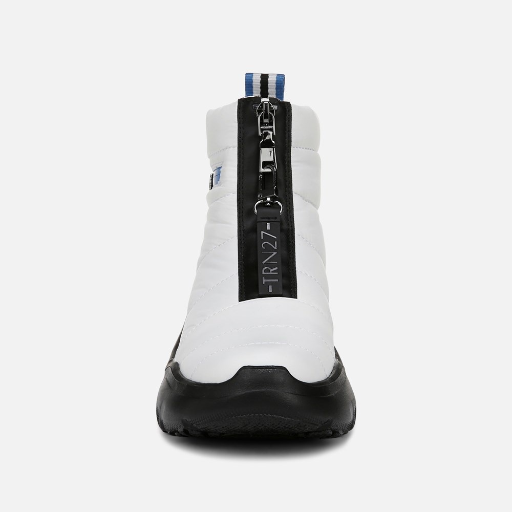 Naturalizer Think Royln Shadow-Dancer Water Repellent Bootie - White High Shine Nylon