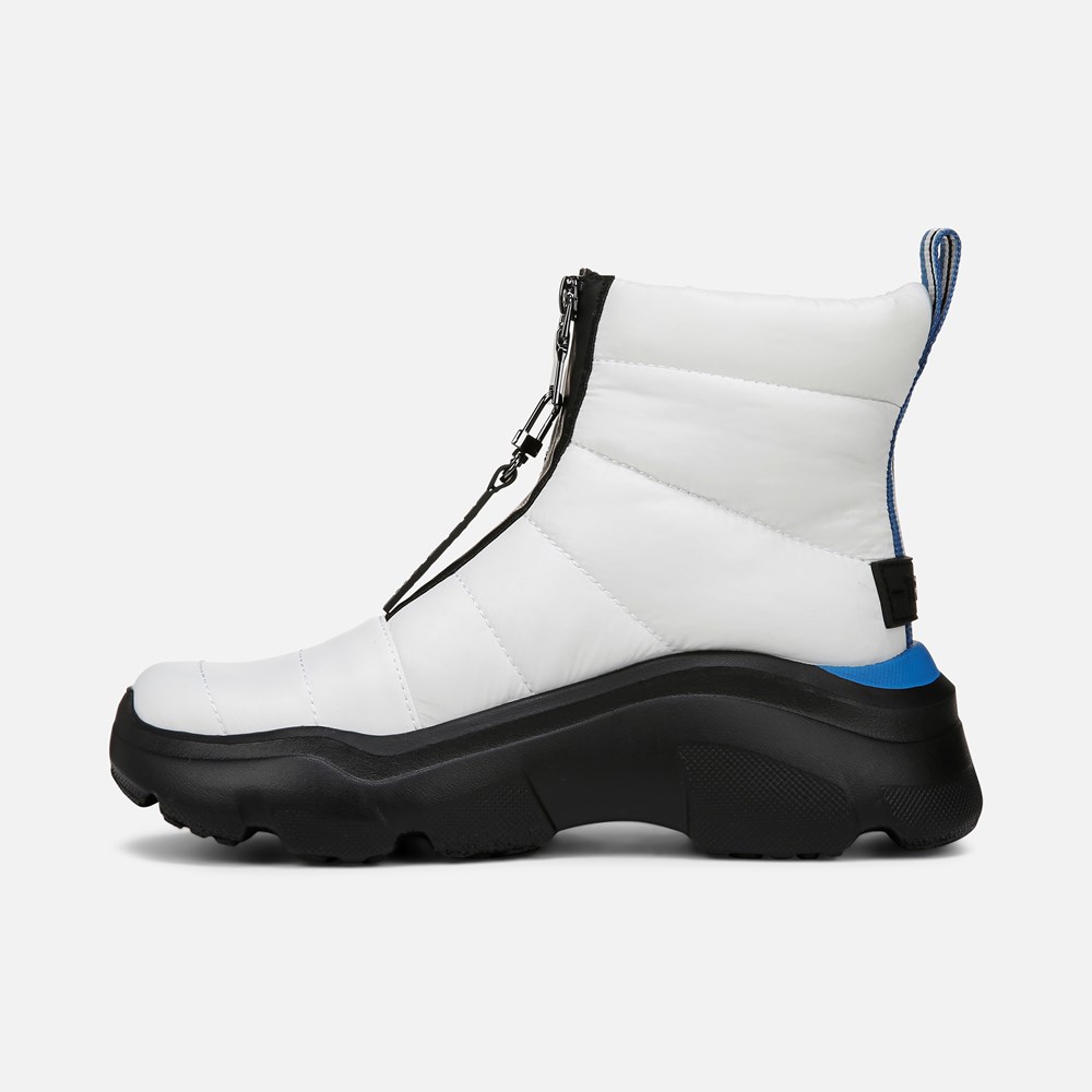 Naturalizer Think Royln Shadow-Dancer Water Repellent Bootie - White High Shine Nylon