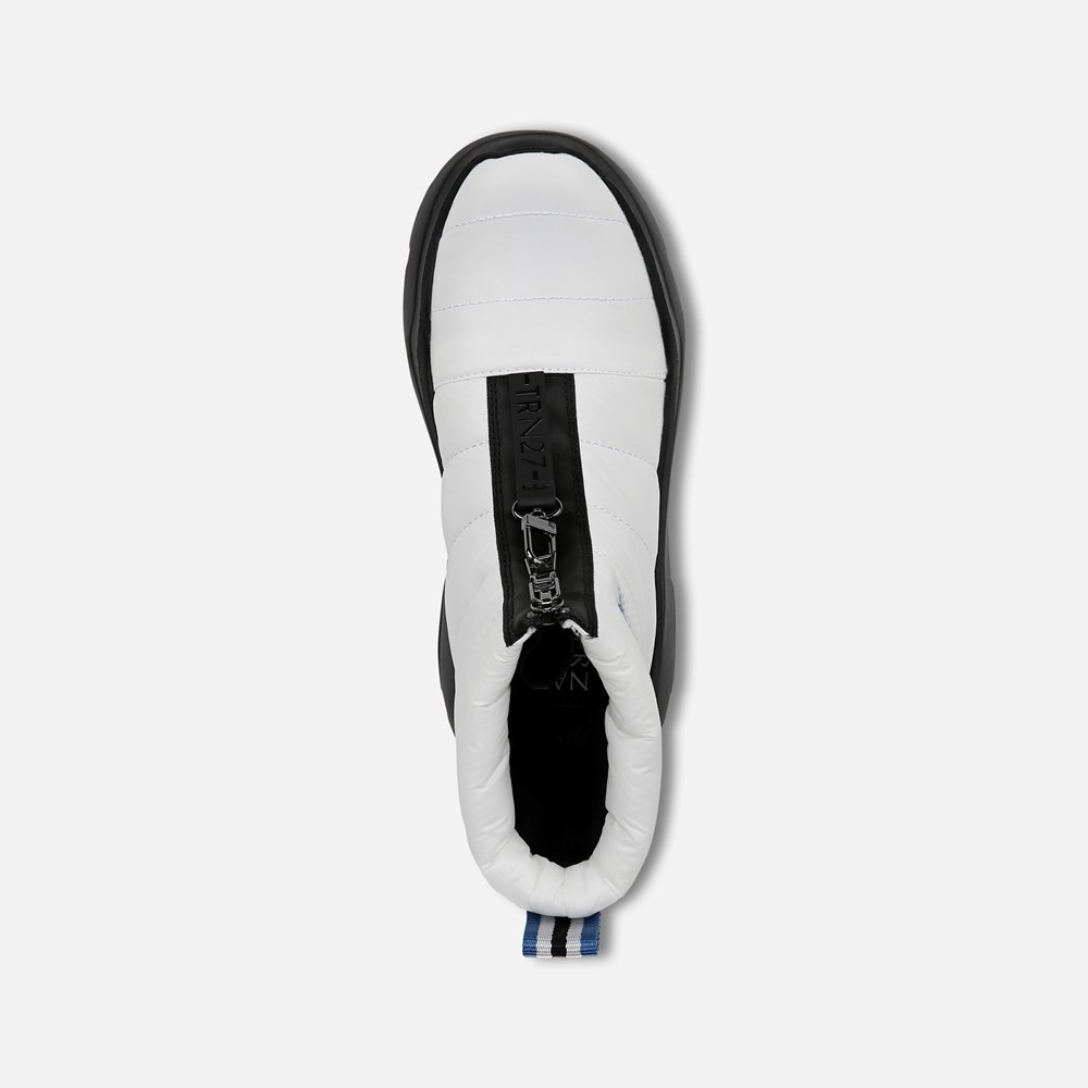 Naturalizer Think Royln Shadow-Dancer Water Repellent Bootie - White High Shine Nylon