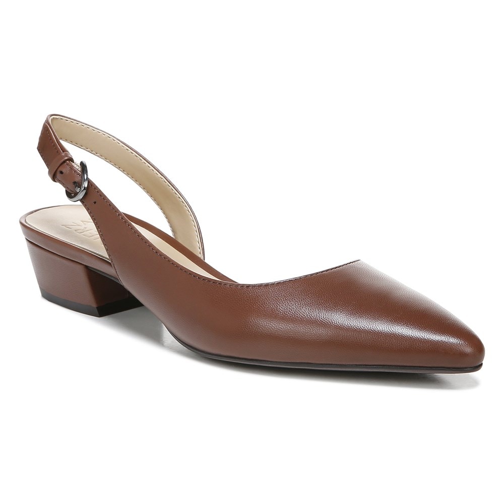 Naturalizer Banks Pointed Toe Flat - Cocoa Leather