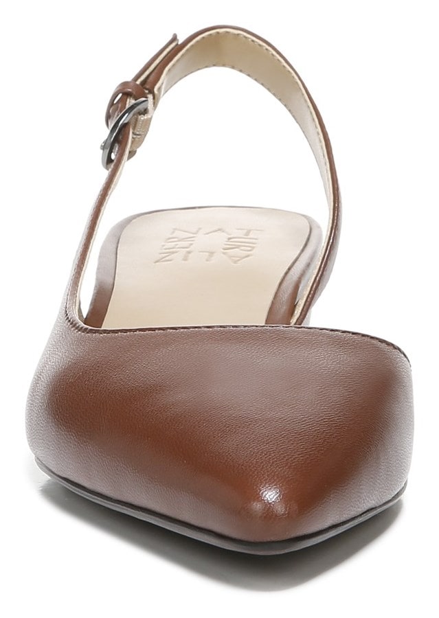 Naturalizer Banks Pointed Toe Flat - Cocoa Leather