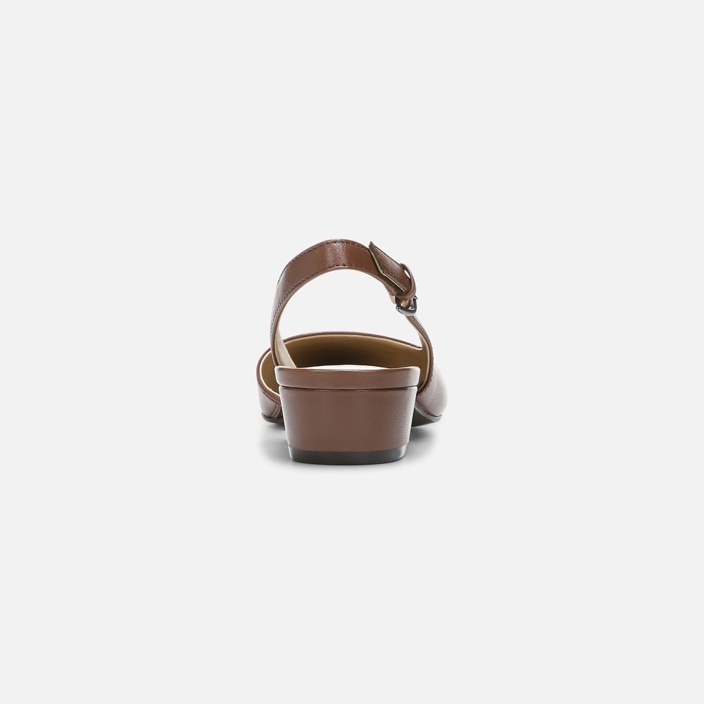 Naturalizer Banks Pointed Toe Flat - Cocoa Leather