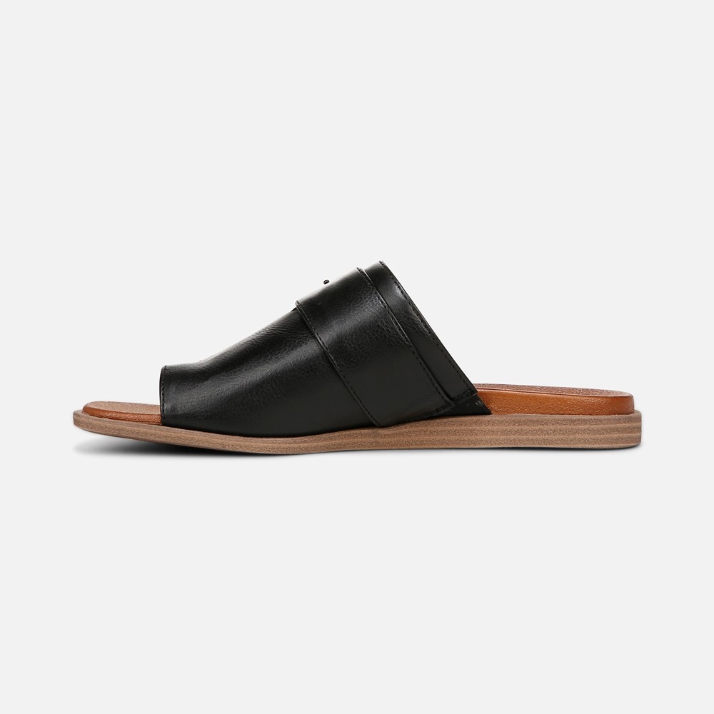 Naturalizer SOUL Joanie Slide Sandal - Black Faux Leather