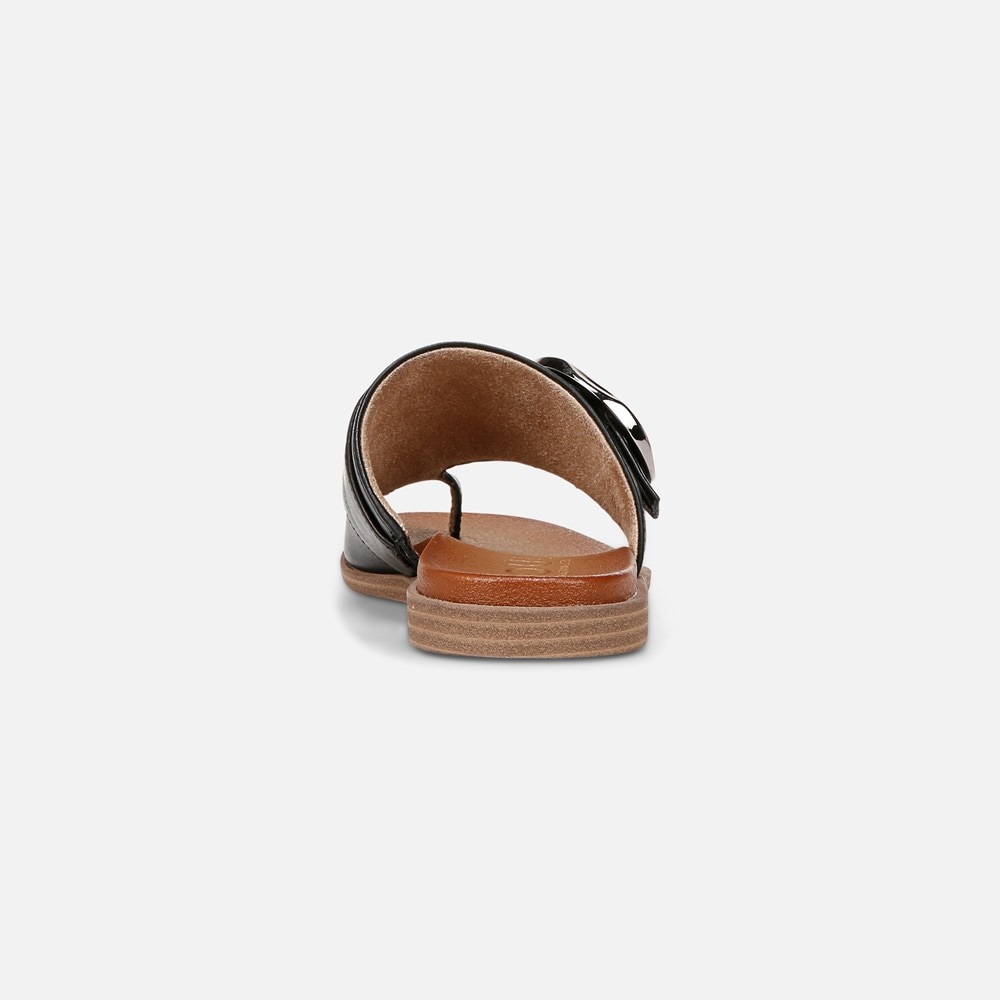 Naturalizer SOUL Joanie Slide Sandal - Black Faux Leather
