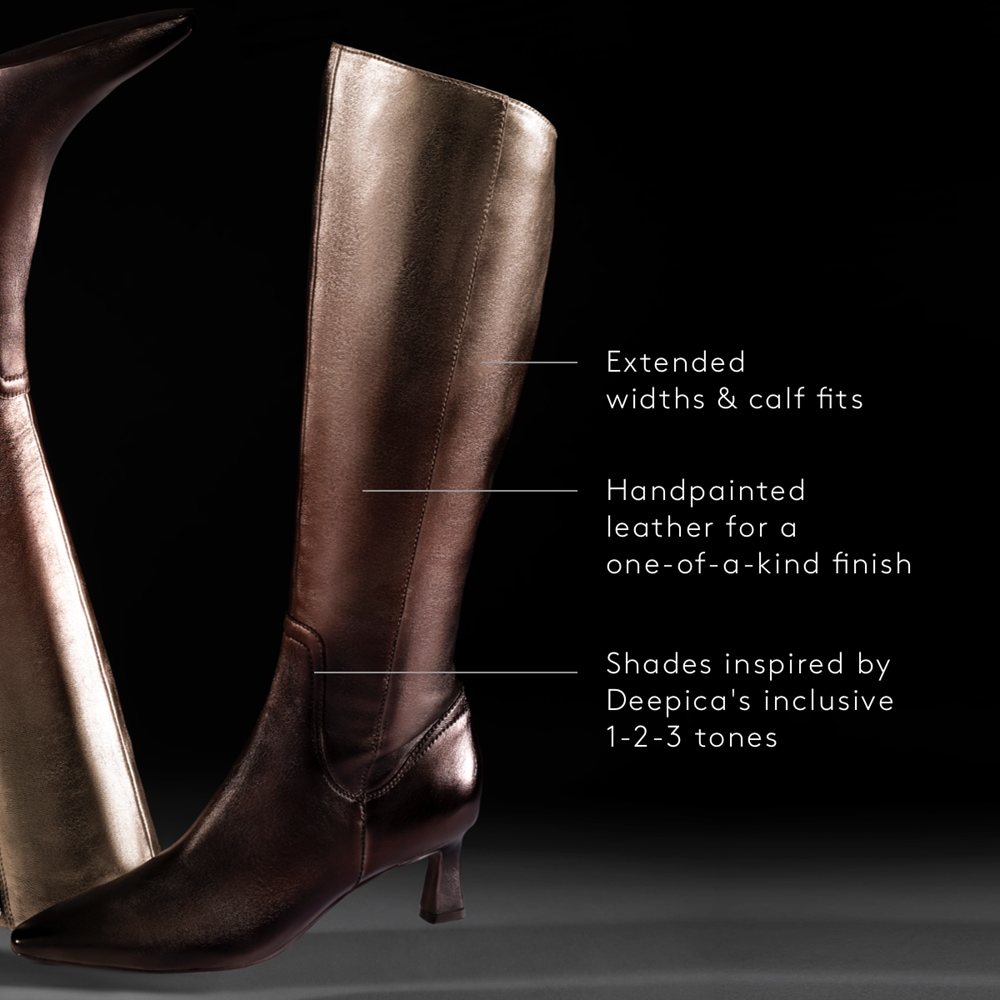 Naturalizer Deesha Unity Wide Calf Boot by Deepica Mutyala - Unity Metallic Leather