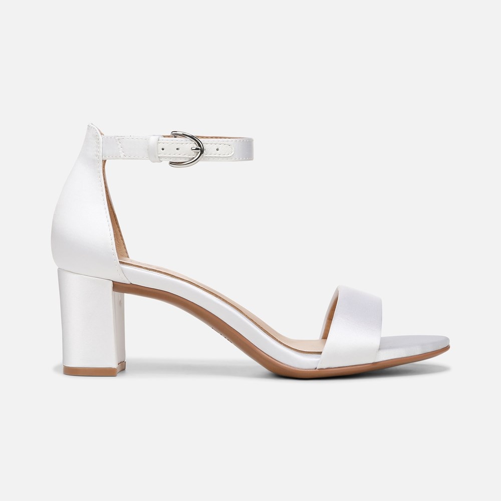 Naturalizer Vera Dress Sandal - Pearl White Satin Fabric