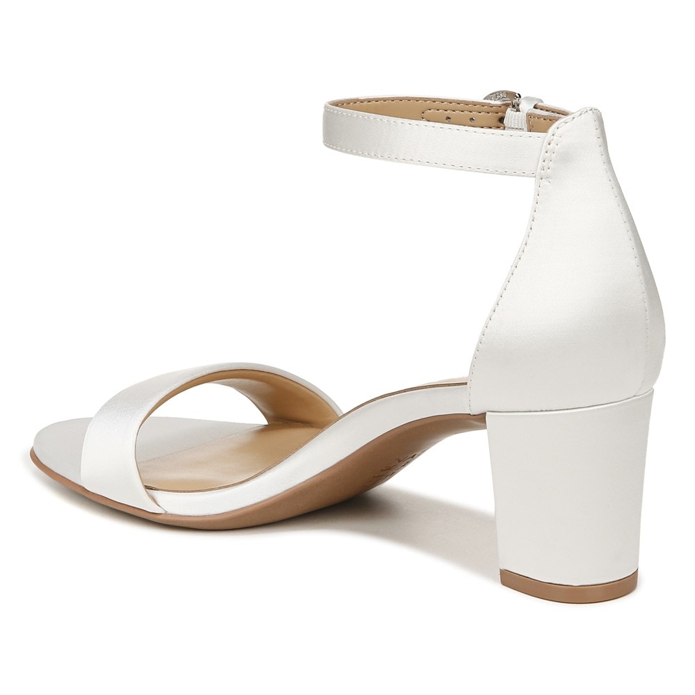 Naturalizer Vera Dress Sandal - Pearl White Satin Fabric
