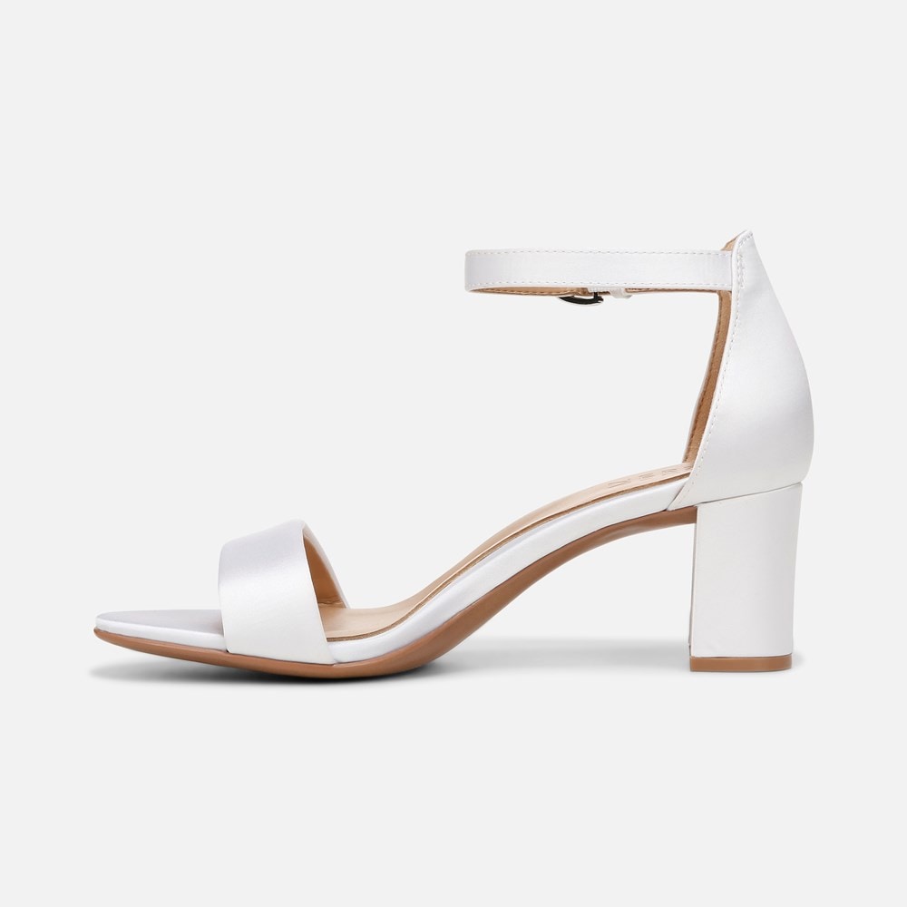 Naturalizer Vera Dress Sandal - Pearl White Satin Fabric