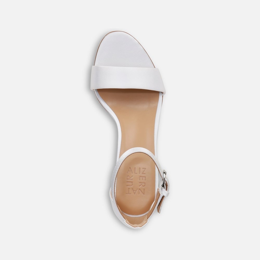 Naturalizer Vera Dress Sandal - Pearl White Satin Fabric
