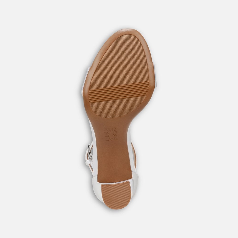 Naturalizer Vera Dress Sandal - Pearl White Satin Fabric
