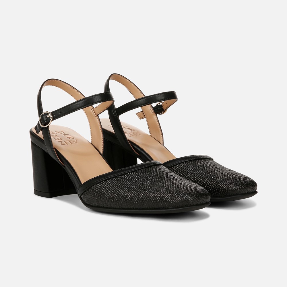 Naturalizer Wave Dress Shoe - Black Straw Fabric