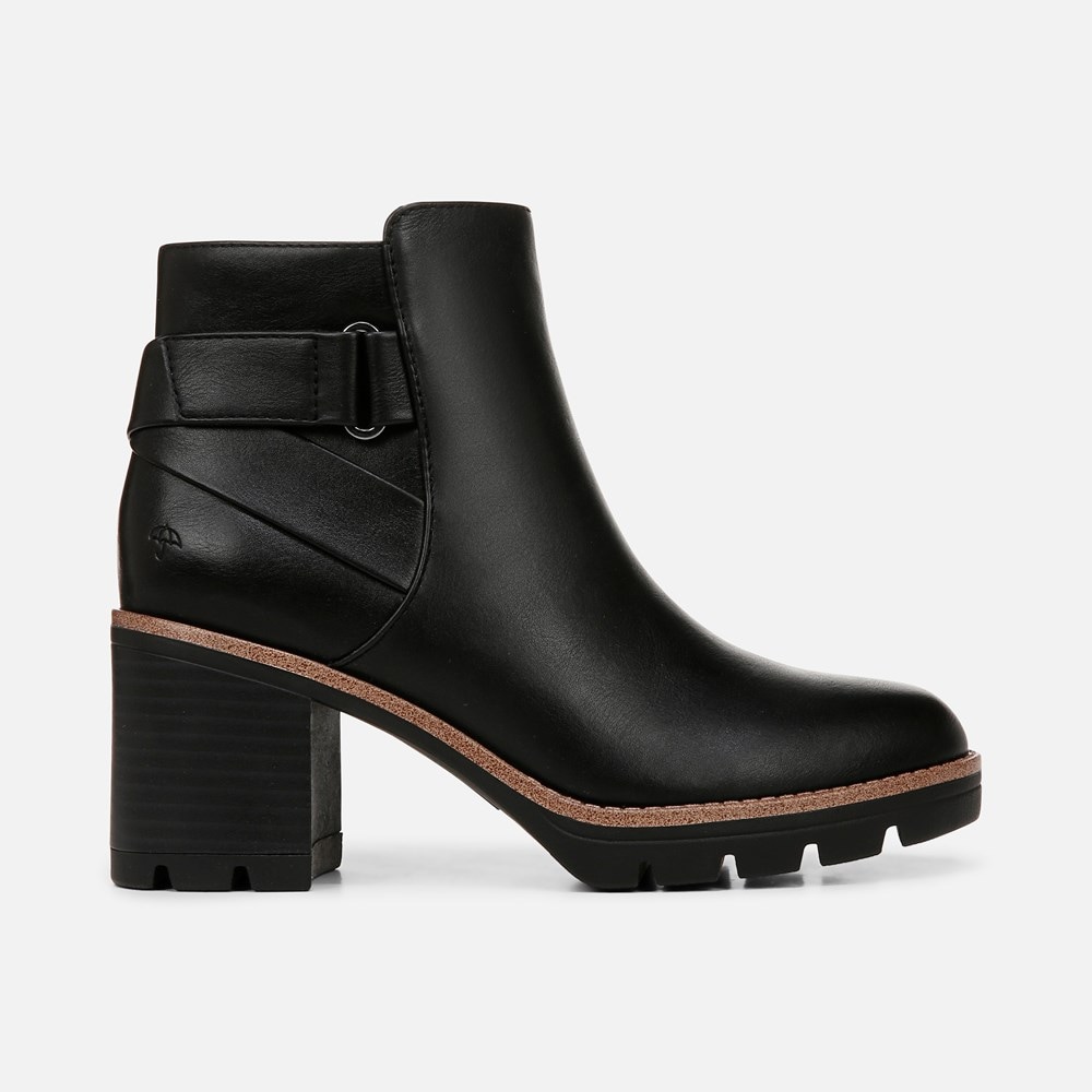 Naturalizer Madalynn Strap Bootie - Black Faux Leather