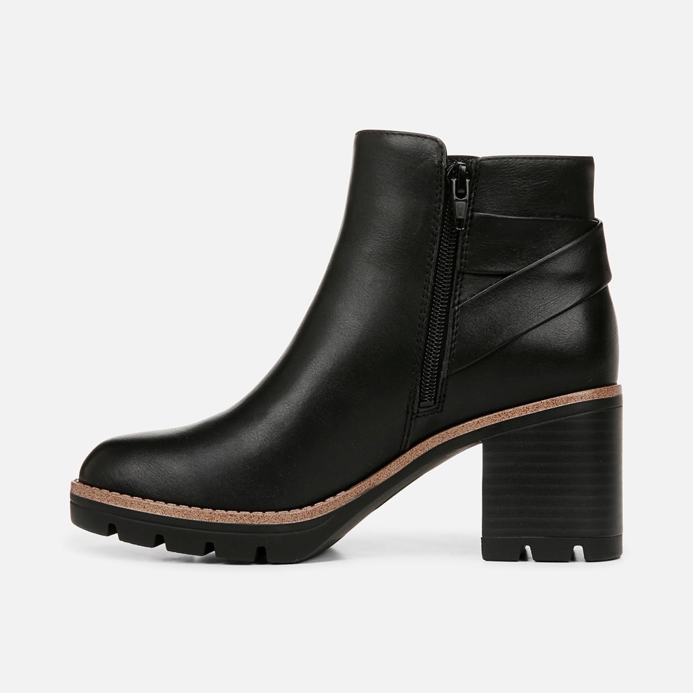 Naturalizer Madalynn Strap Bootie - Black Faux Leather
