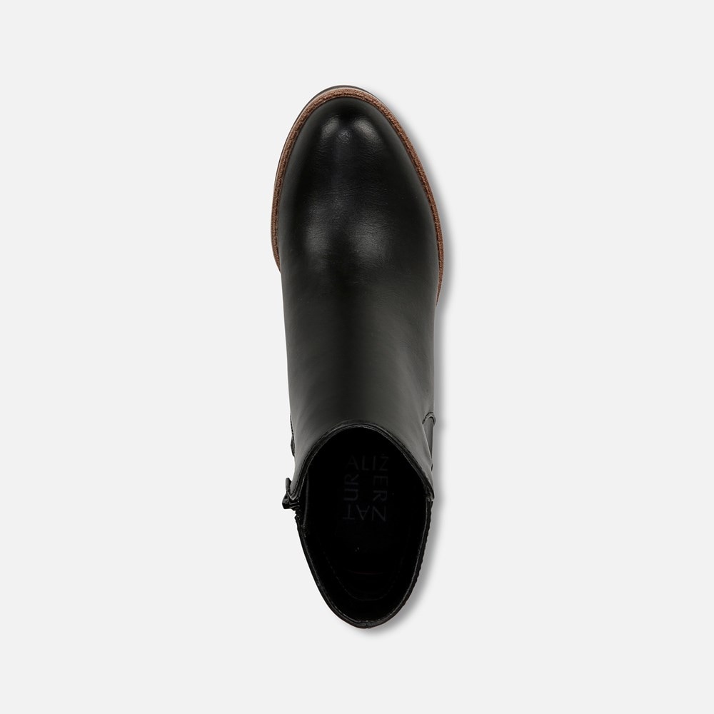 Naturalizer Madalynn Strap Bootie - Black Faux Leather