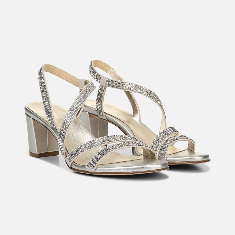 Naturalizer Vanessa Dress Sandal - Silver Fabric