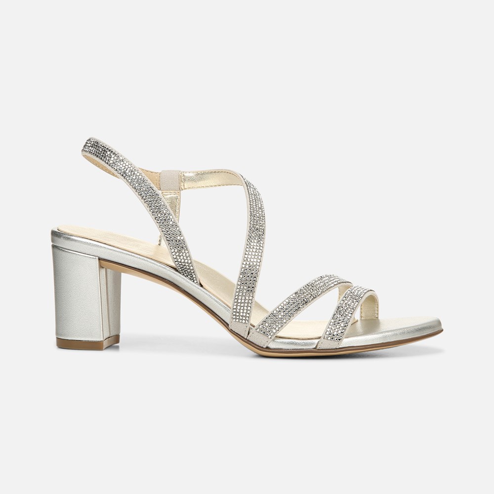Naturalizer Vanessa Dress Sandal - Silver Fabric