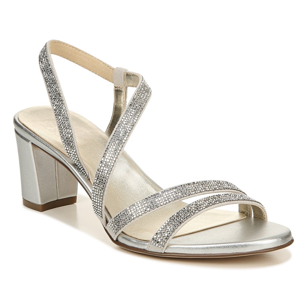 Naturalizer Vanessa Dress Sandal - Silver Fabric