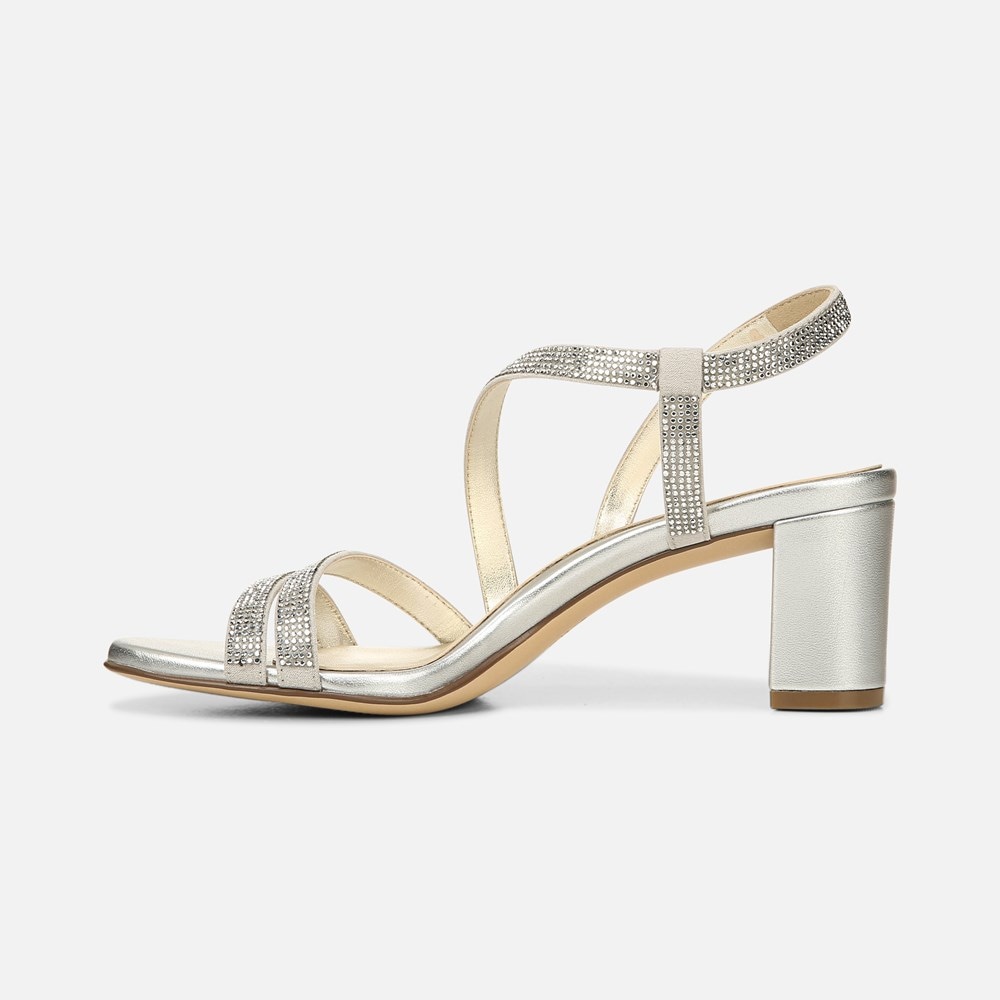 Naturalizer Vanessa Dress Sandal - Silver Fabric