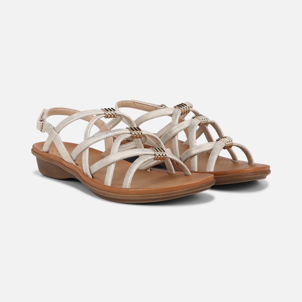 Naturalizer SOUL Sierra Strappy Sandal - Gold Faux Leather