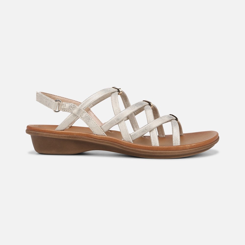 Naturalizer SOUL Sierra Strappy Sandal - Gold Faux Leather