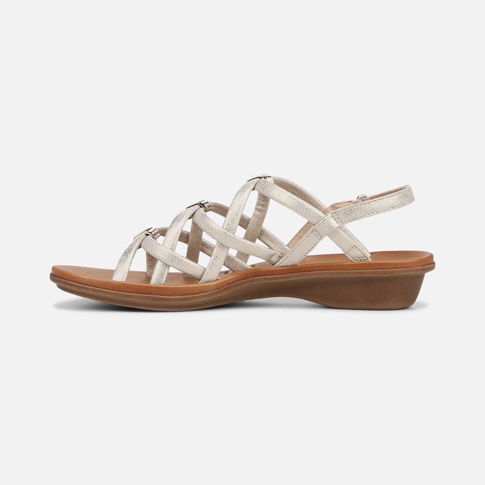 Naturalizer SOUL Sierra Strappy Sandal - Gold Faux Leather