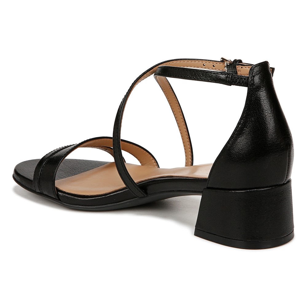Naturalizer June Dress Sandal - Black Leather
