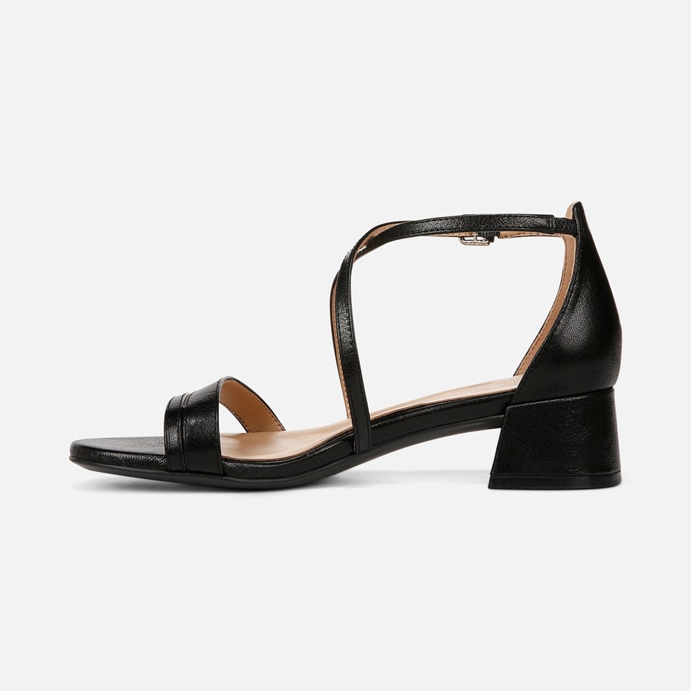 Naturalizer June Dress Sandal - Black Leather