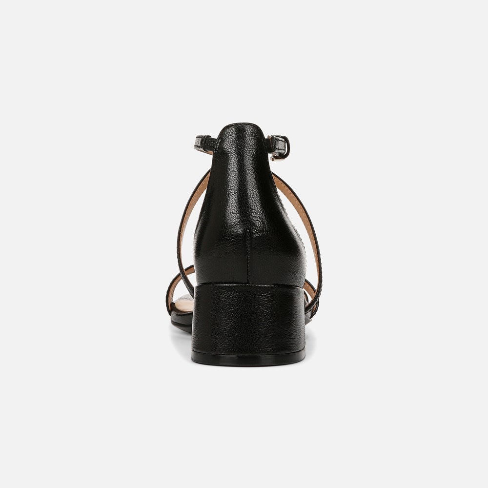 Naturalizer June Dress Sandal - Black Leather