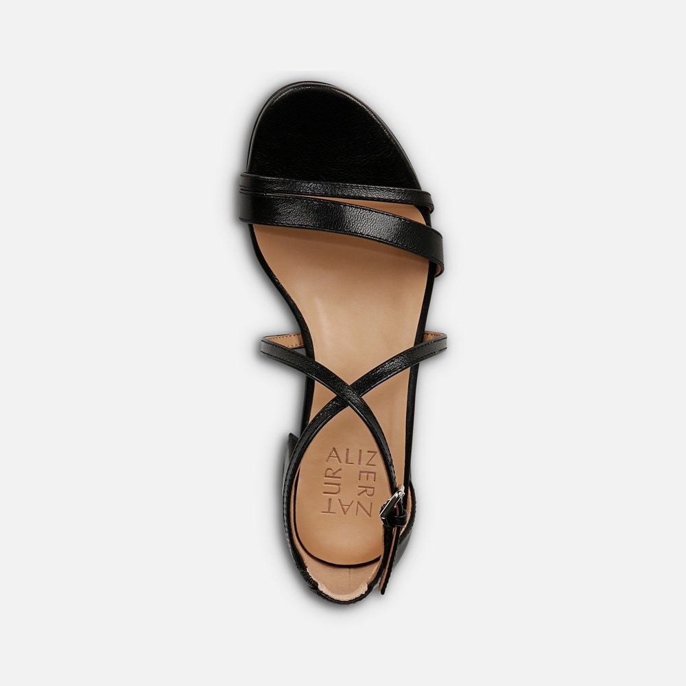 Naturalizer June Dress Sandal - Black Leather