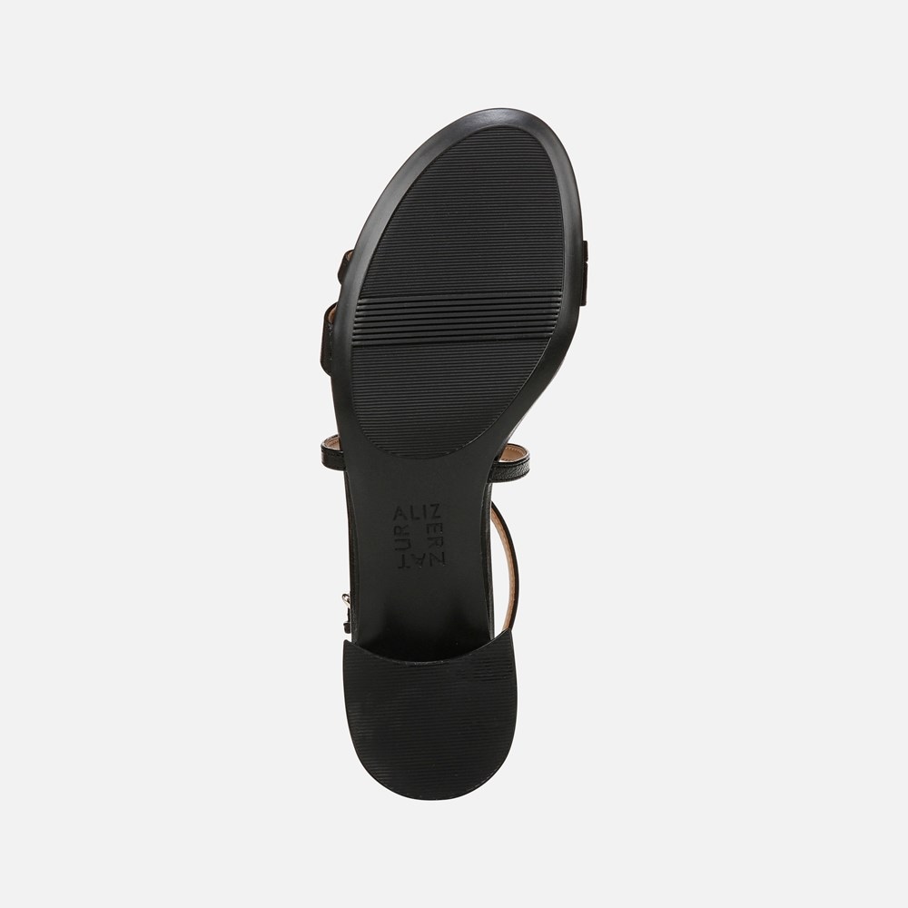 Naturalizer June Dress Sandal - Black Leather