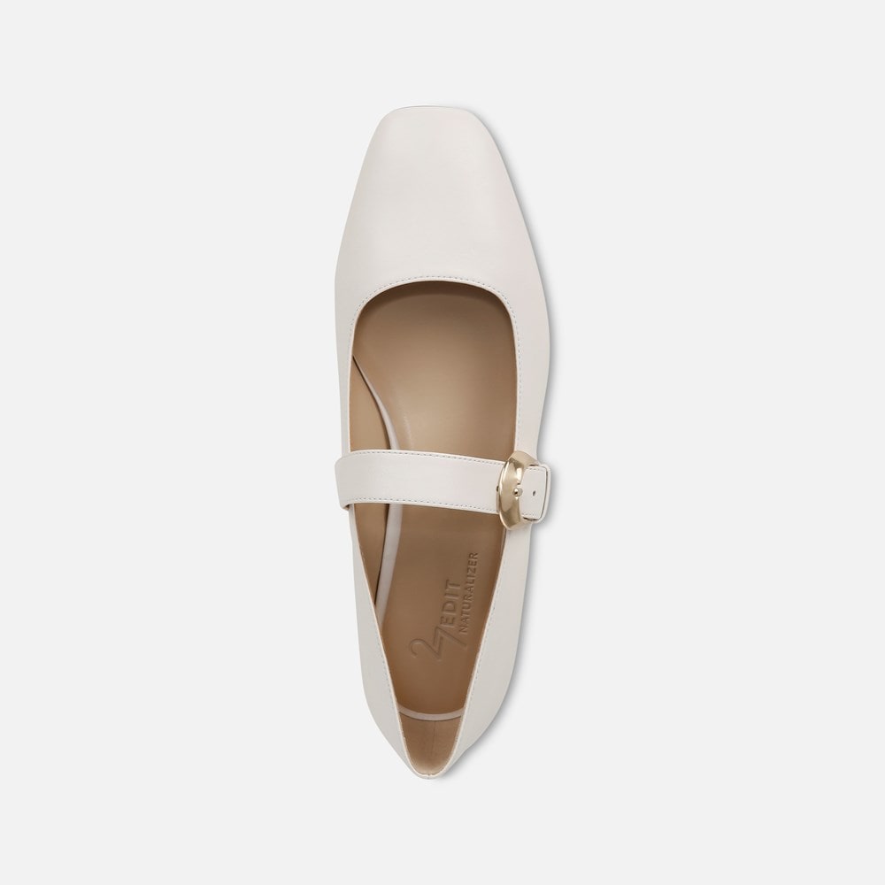 Naturalizer 27 EDIT Carter Mary Jane - Warm White Leather
