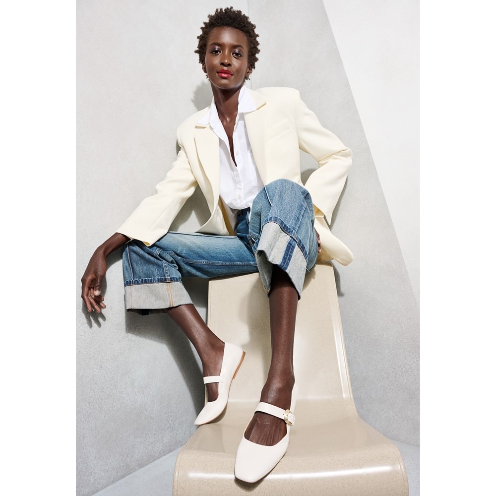 Naturalizer 27 EDIT Carter Mary Jane - Warm White Leather