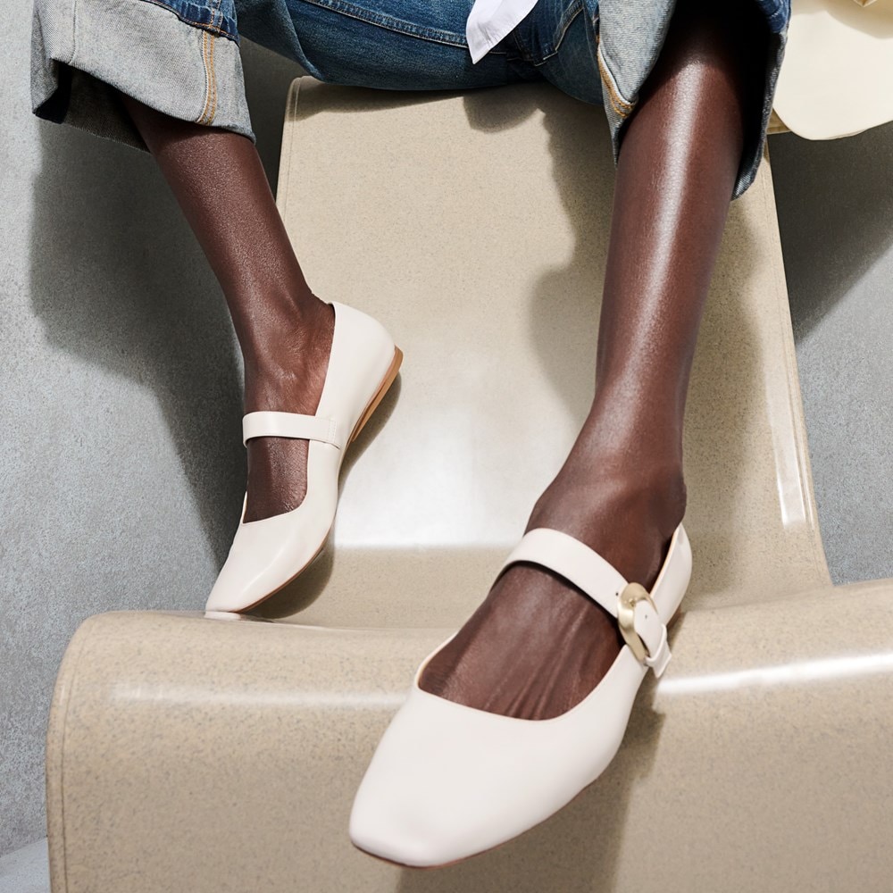 Naturalizer 27 EDIT Carter Mary Jane - Warm White Leather