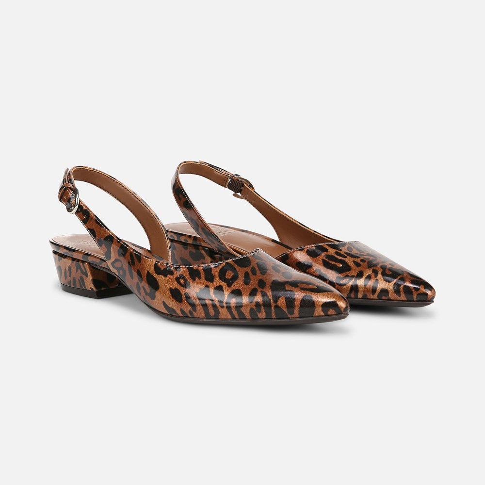 Naturalizer Banks Pointed Toe Flat - Leopard Print Faux Leather