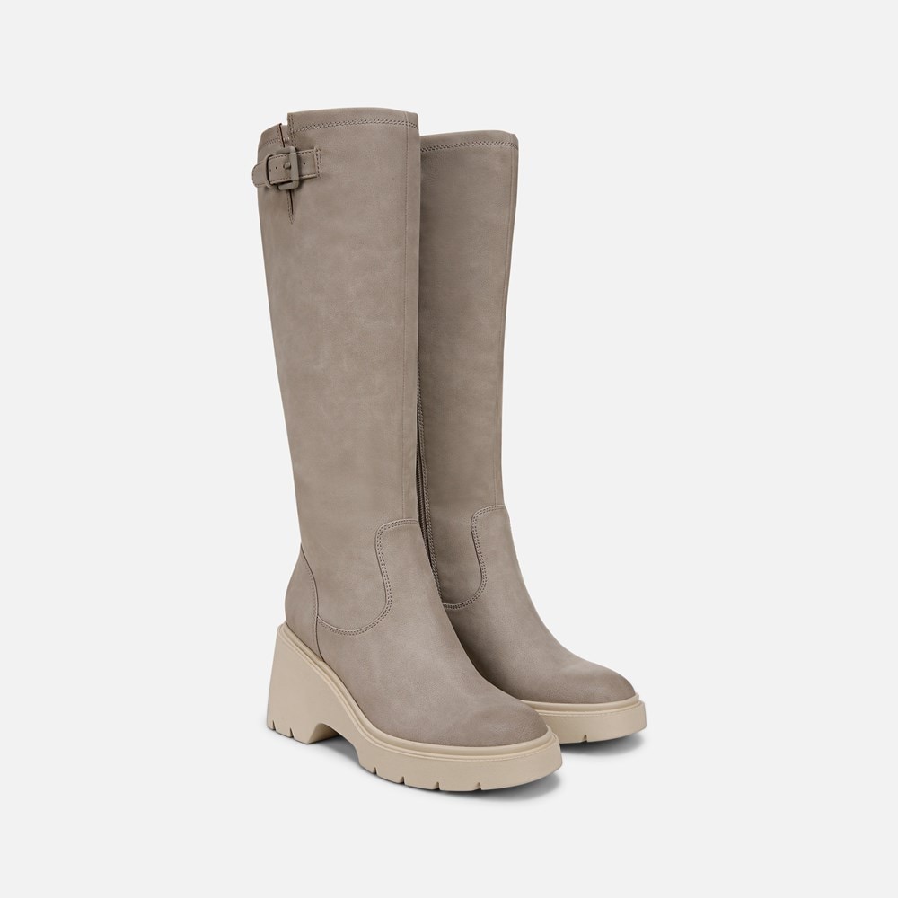 Naturalizer Soul Cache Knee High Boot - Dove Grey Faux Leather
