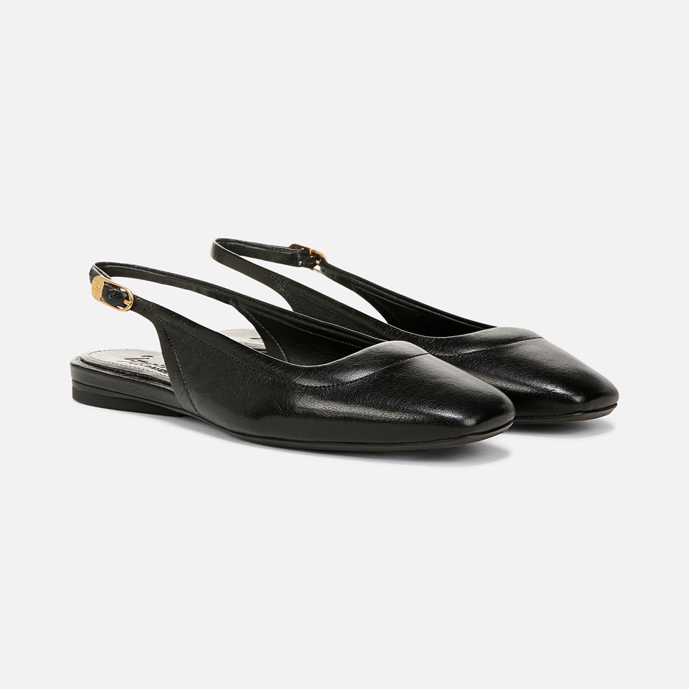 Naturalizer 27 EDIT Cadence Slingback Flat - Black Leather
