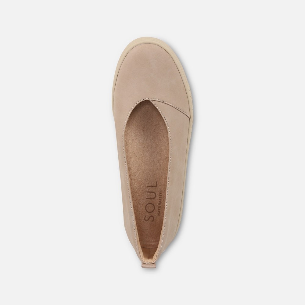 Naturalizer SOUL Neela Slip On - Warm Taupe Beige Synthetic