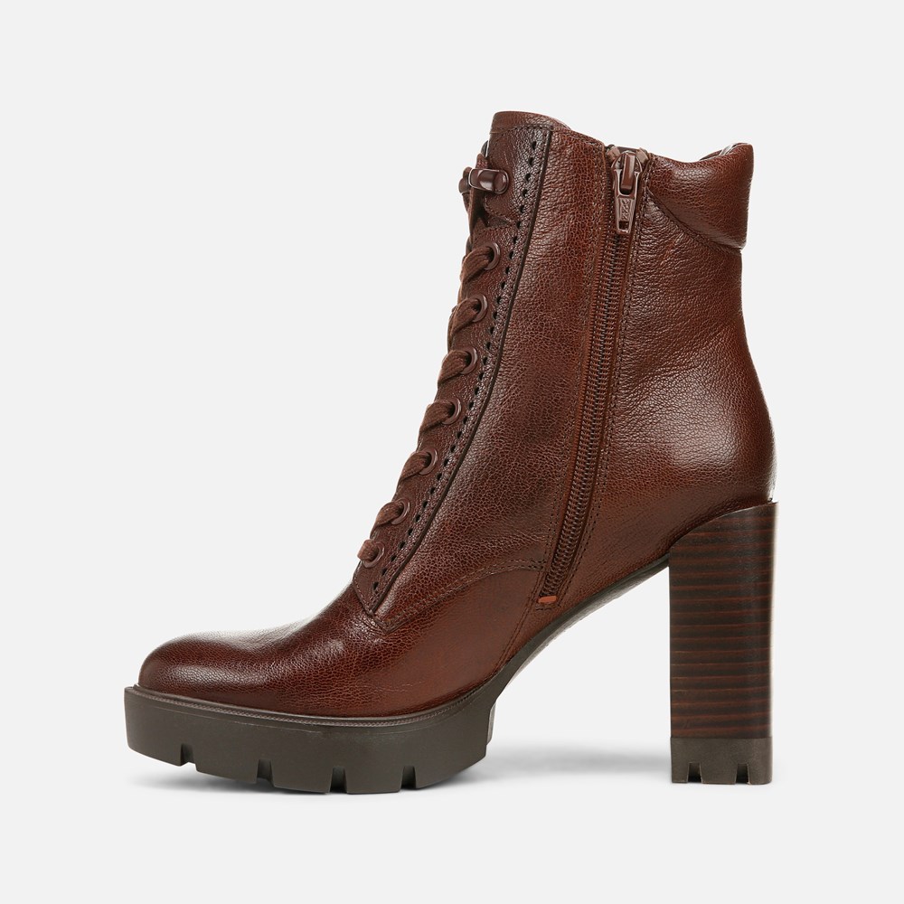 Naturalizer Prewitt Block Heel Bootie - Amber Leather
