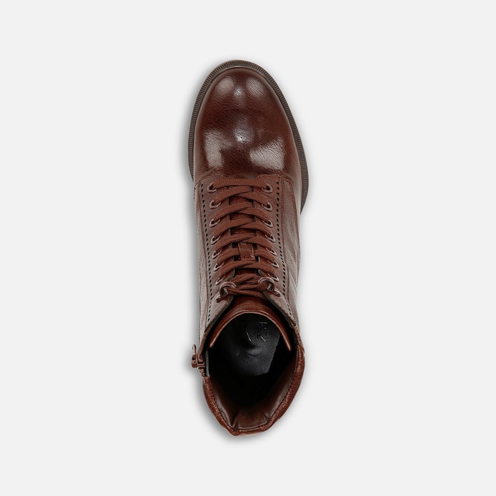 Naturalizer Prewitt Block Heel Bootie - Amber Leather