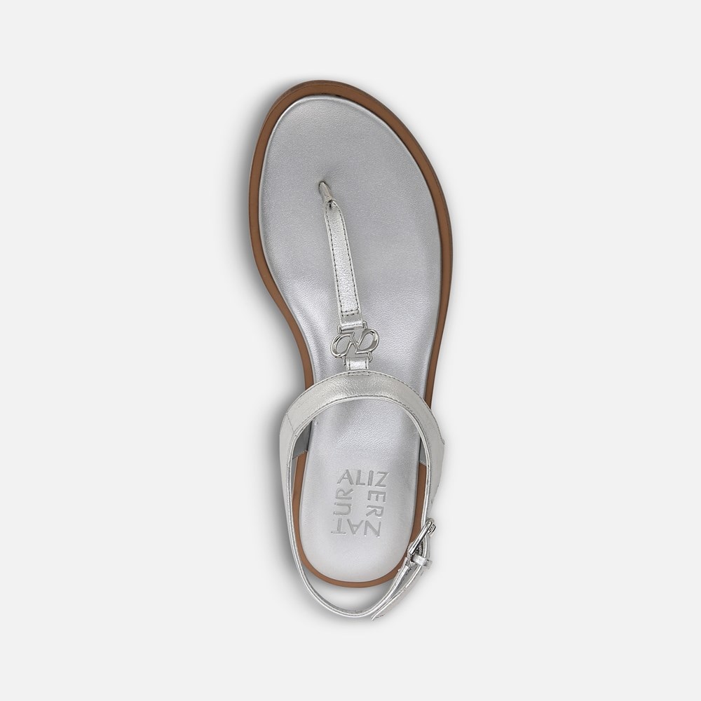 Naturalizer Lizzi Sandal - Silver Faux Leather