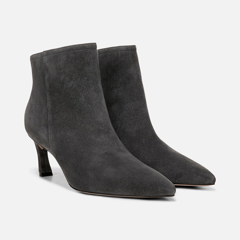 Naturalizer 27 EDIT Maya Stiletto Bootie - Dark Grey Suede