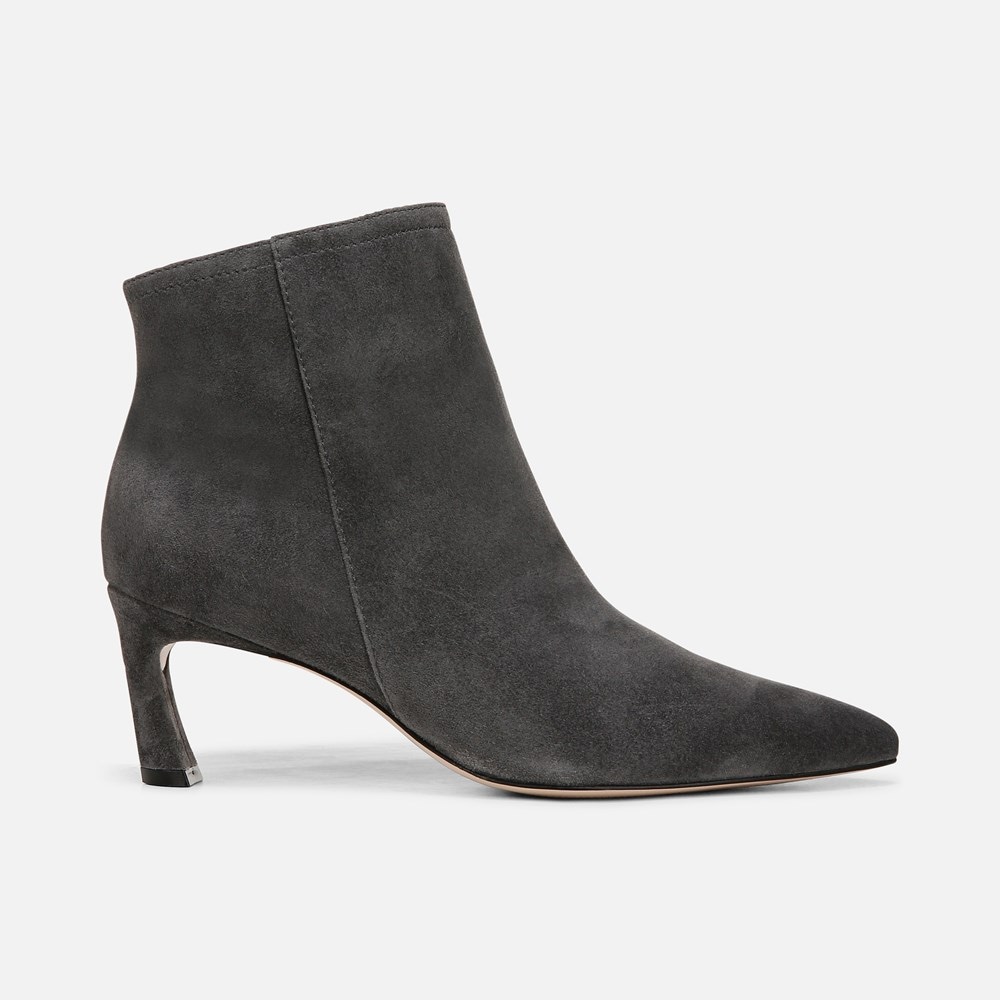 Naturalizer 27 EDIT Maya Stiletto Bootie - Dark Grey Suede