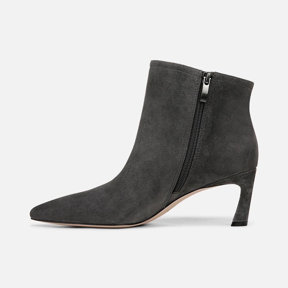 Naturalizer 27 EDIT Maya Stiletto Bootie - Dark Grey Suede