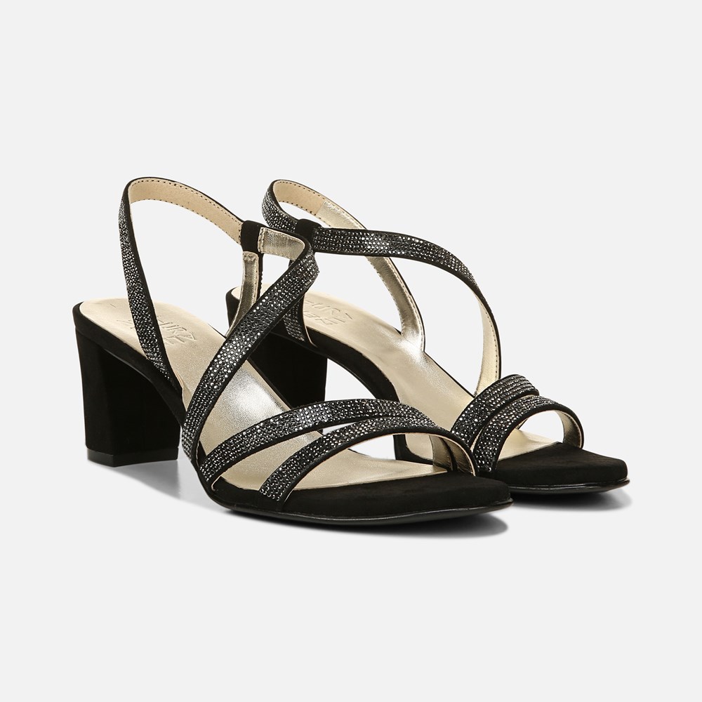 Naturalizer Vanessa Dress Sandal - Black Fabric